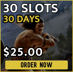 30 slot Conan Exiles server for $25.00 billed monthly