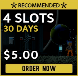 4 slot Starbound server for $5.00 billed monthly